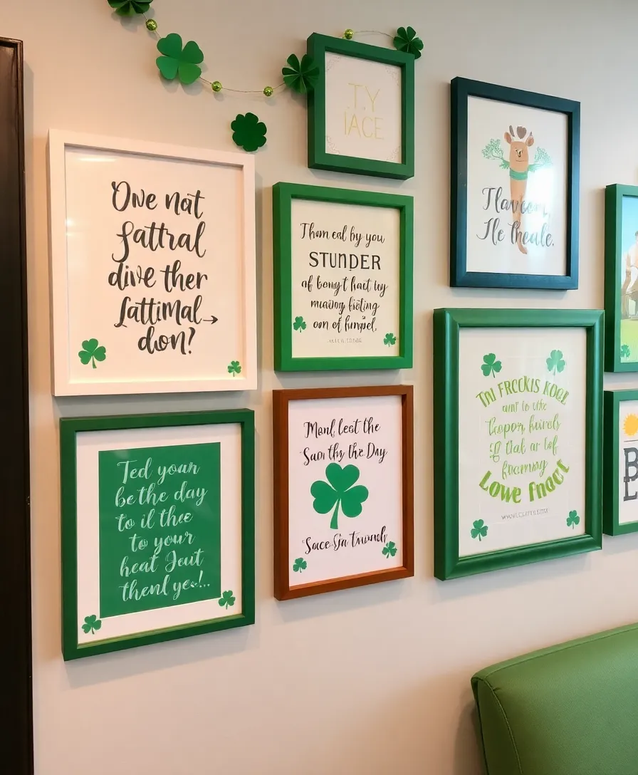 21 Creative St. Patrick's Day Decorations You Can Make at Home (Even Your Kids Will Love #13!) - 21. St. Patrick's Day Wall Art