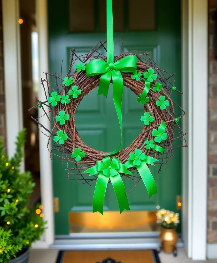 21 Creative St. Patrick's Day Decorations You Can Make at Home (Even Your Kids Will Love #13!) - 6. DIY St. Patrick's Day Wreath