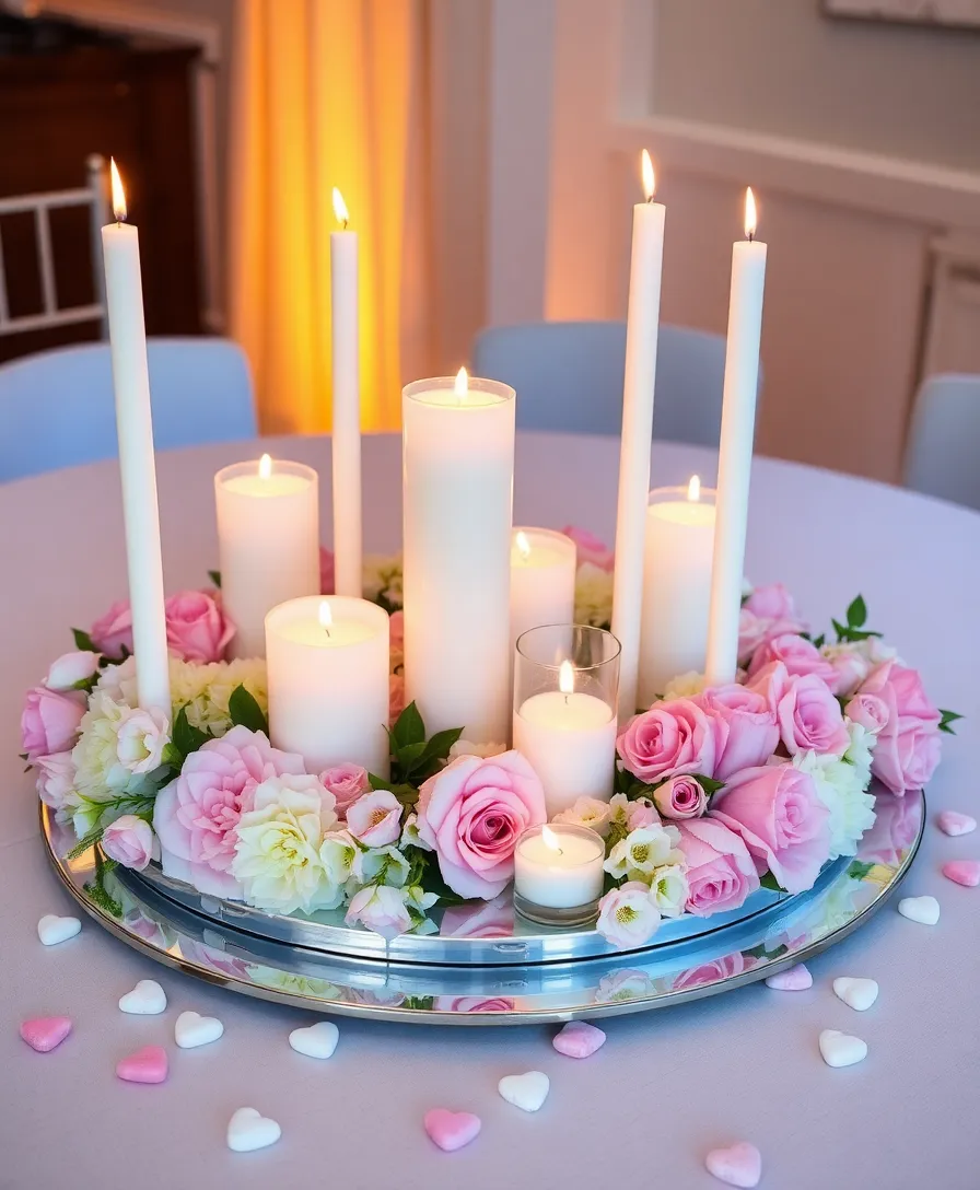 21 Creative Valentine Table Decorations to Set the Perfect Mood! - 1. Romantic Candlelit Centerpiece