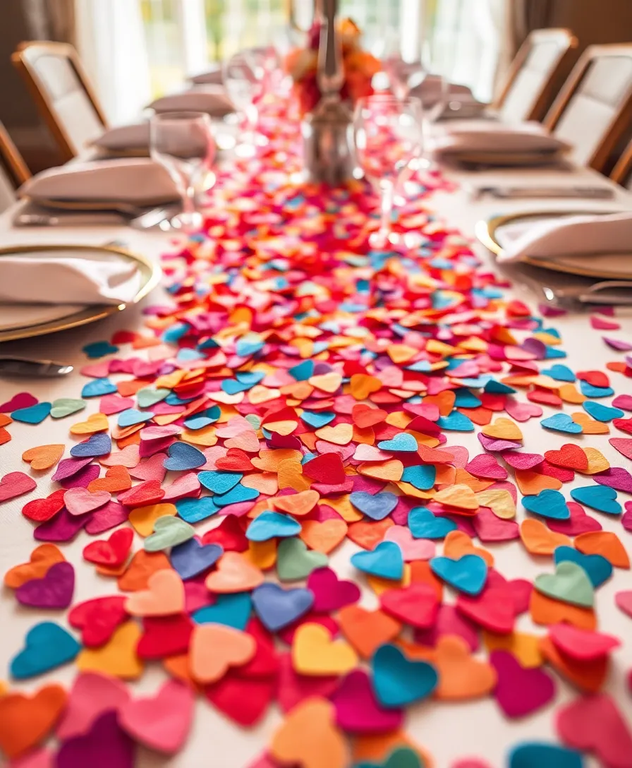 21 Creative Valentine Table Decorations to Set the Perfect Mood! - 9. Themed Table Confetti