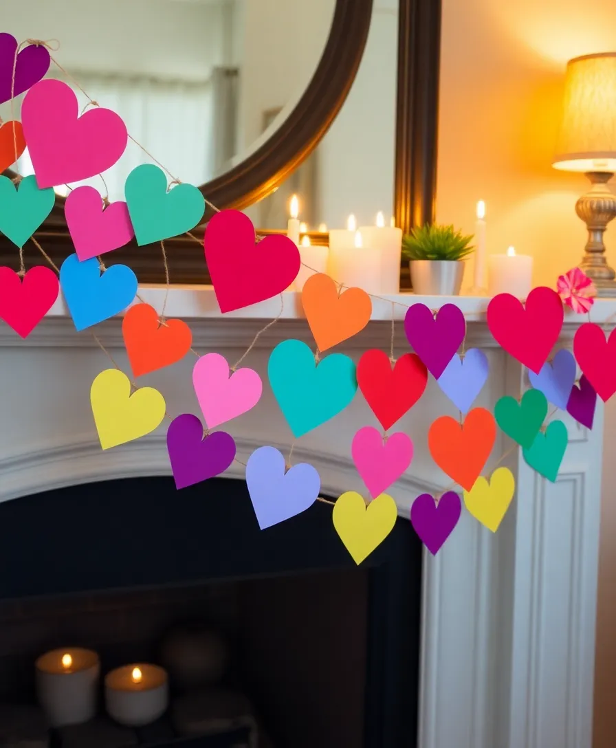 22 Easy and Budget-Friendly Valentine Decorations That Wow! (#10 Is a Game Changer!) - 1. Heart Garland