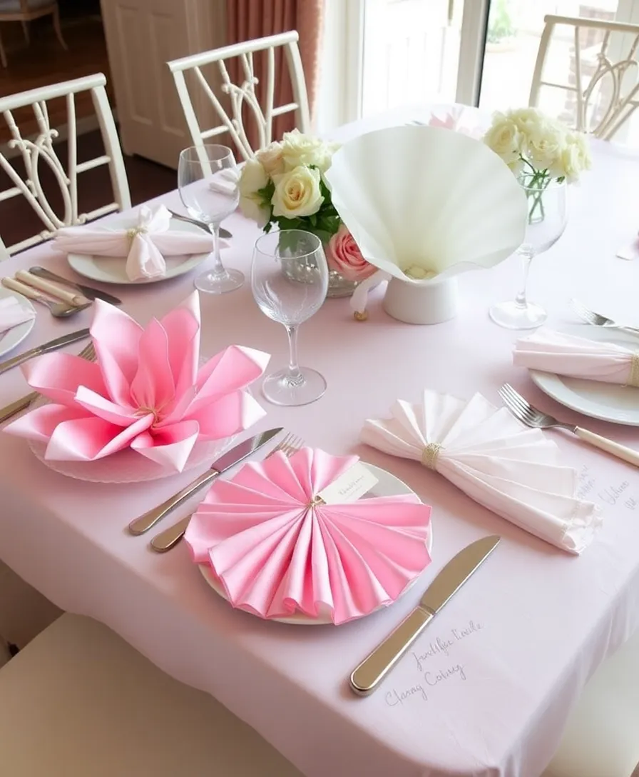 21 Creative Baby Shower Decorations That Will Leave Your Guests in Awe! (#5 is a Must-See!) - 17. Creative Napkin Folding