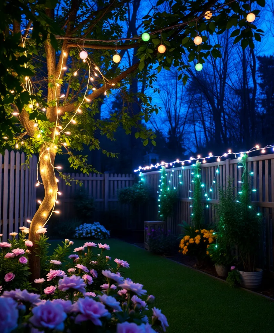 22 Whimsical Outdoor Easter Decorating Ideas to Bring Joy to Your Yard! (Your Neighbors Will Be Jealous!) - 20. Outdoor Easter Lights