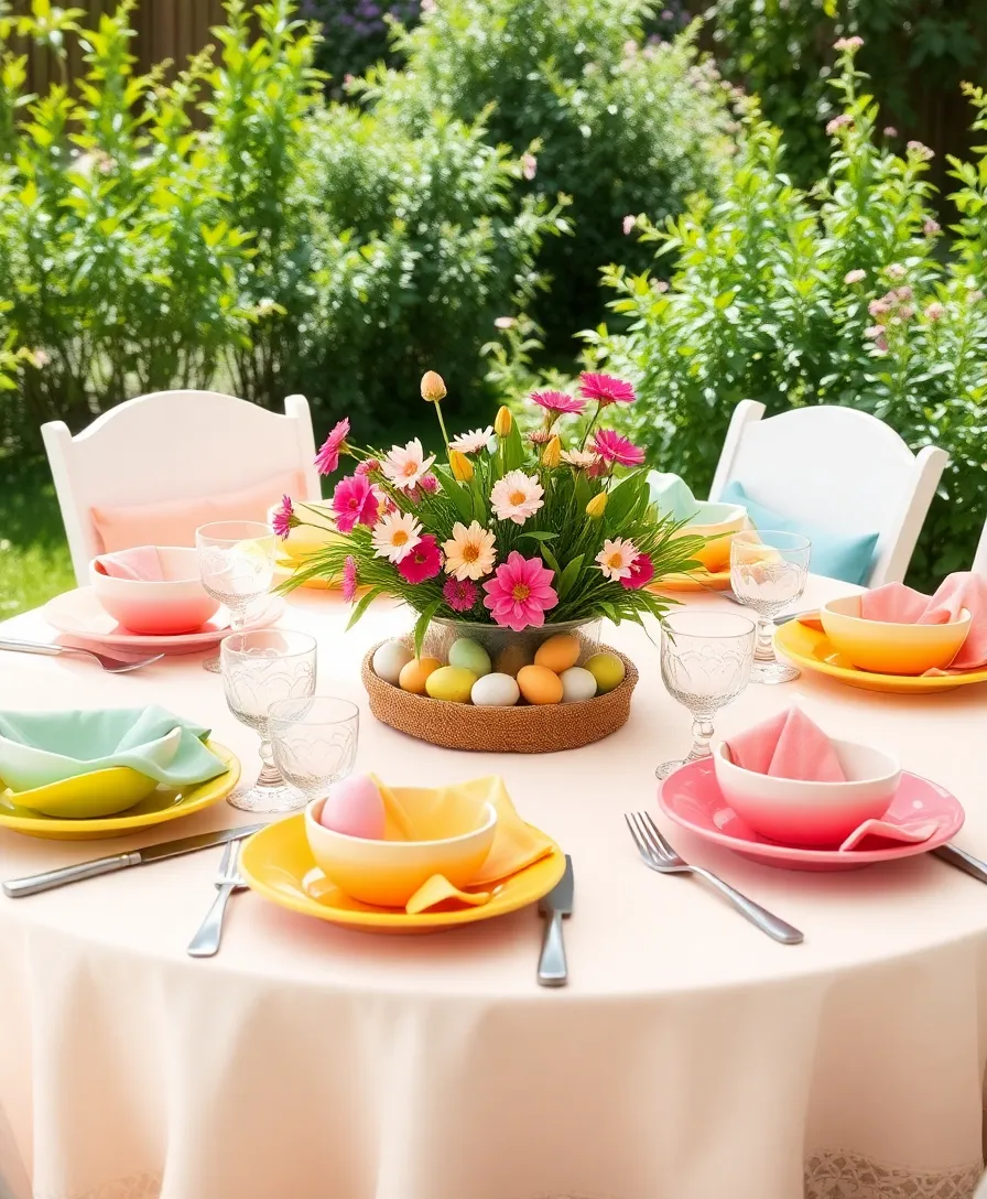 22 Whimsical Outdoor Easter Decorating Ideas to Bring Joy to Your Yard! (Your Neighbors Will Be Jealous!) - 10. Easter-themed Table Settings