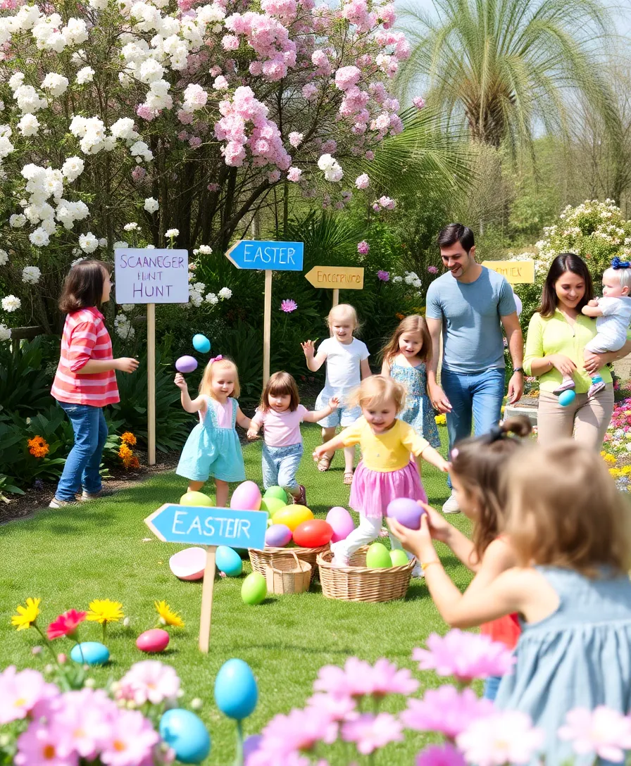 22 Whimsical Outdoor Easter Decorating Ideas to Bring Joy to Your Yard! (Your Neighbors Will Be Jealous!) - 22. Interactive Easter Games