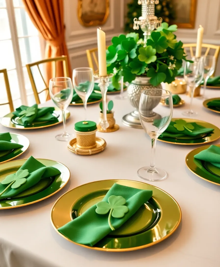 21 Creative St. Patrick's Day Decorations You Can Make at Home (Even Your Kids Will Love #13!) - 7. Green Table Settings