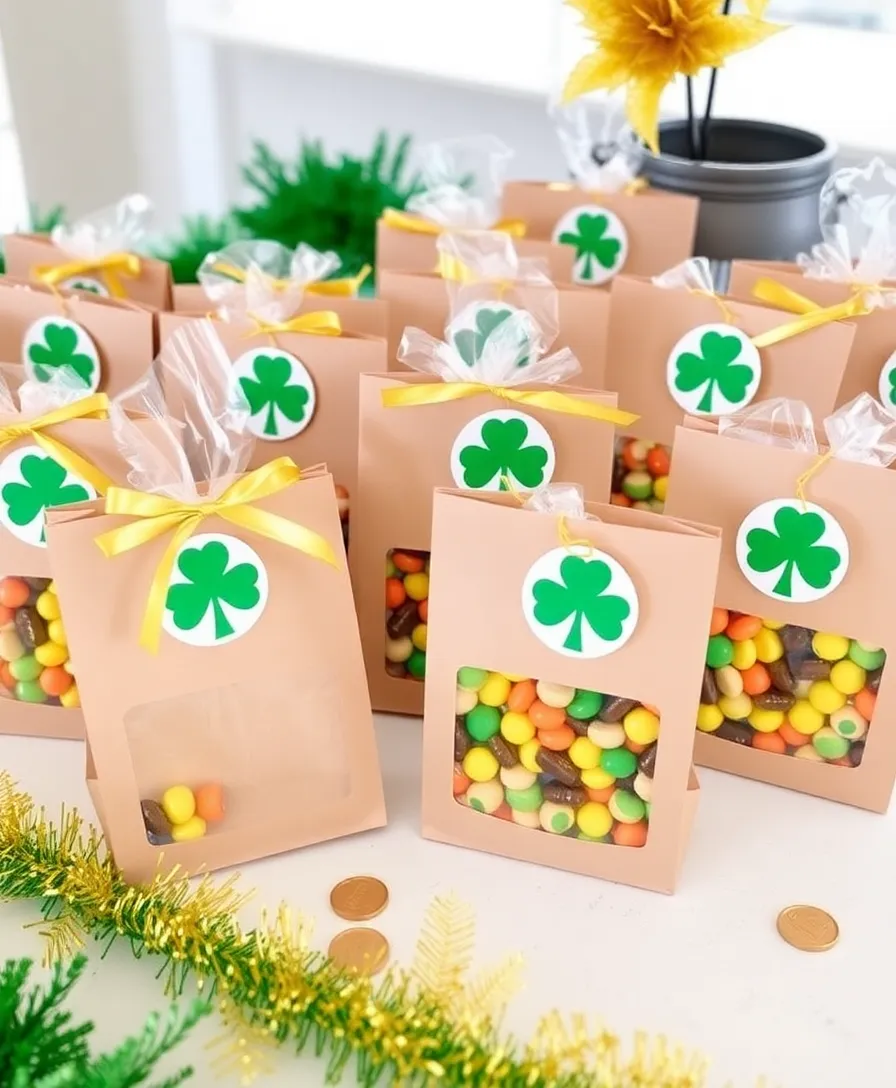 21 Creative St. Patrick's Day Decorations You Can Make at Home (Even Your Kids Will Love #13!) - 12. DIY St. Patrick's Day Treat Bags