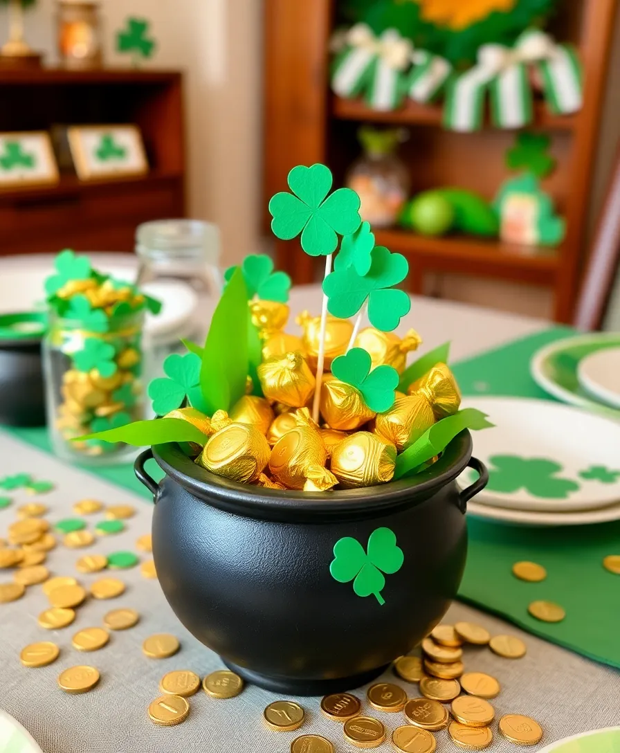 21 Creative St. Patrick's Day Decorations You Can Make at Home (Even Your Kids Will Love #13!) - 16. Pot of Gold Decoration