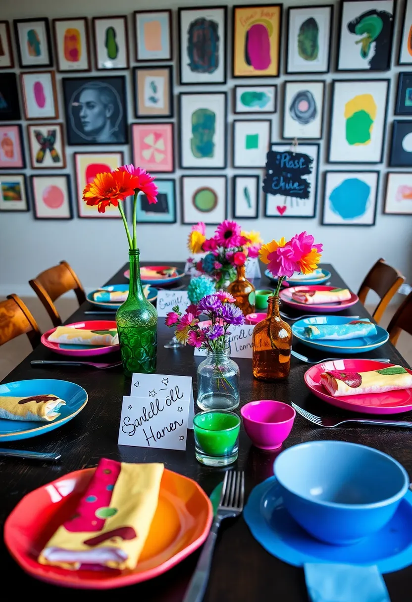 21 Stunning Table Decorations That Will Elevate Your Home Style! - 12. Artistic Flair