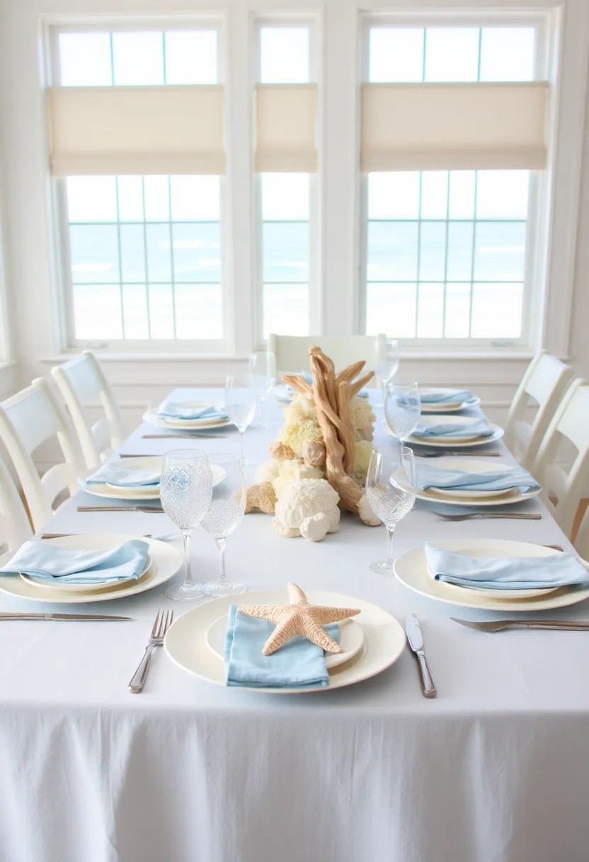 21 Stunning Table Decorations That Will Elevate Your Home Style! - 7. Coastal Vibes