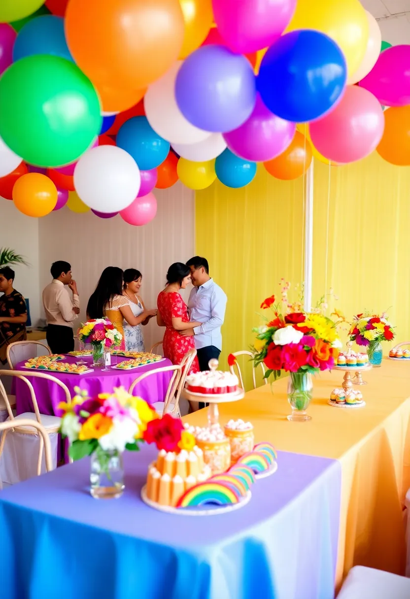 21 Creative Engagement Party Ideas You Can’t Miss (Especially #10!) - 7. Color Explosion