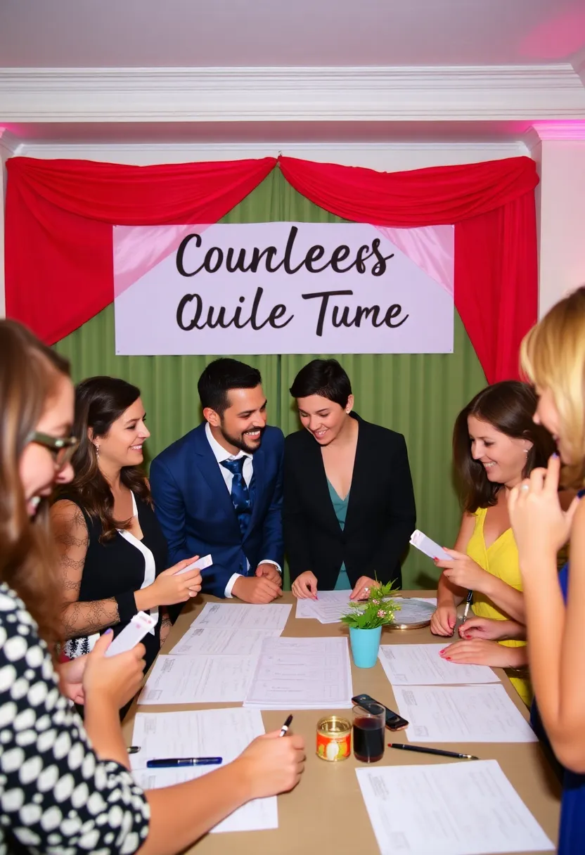 21 Creative Engagement Party Ideas You Can’t Miss (Especially #10!) - 21. Couples' Quiz Station