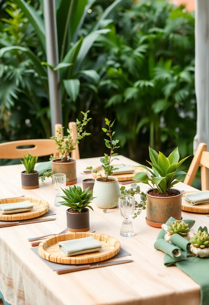 21 Party Table Decorations That Will Steal the Show! (Your Guests Will Be Amazed!) - 12. Eco-Friendly Decor