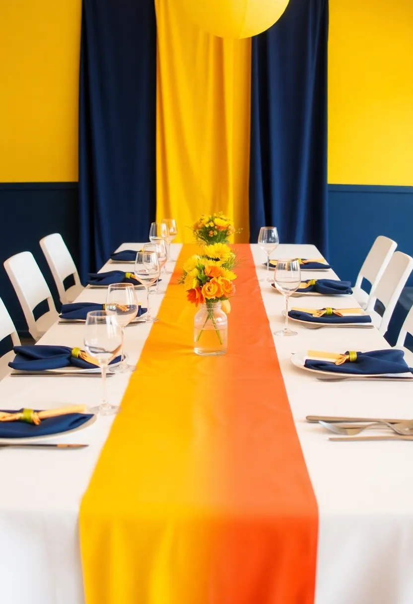 21 Party Table Decorations That Will Steal the Show! (Your Guests Will Be Amazed!) - 13. Bold Color Blocks