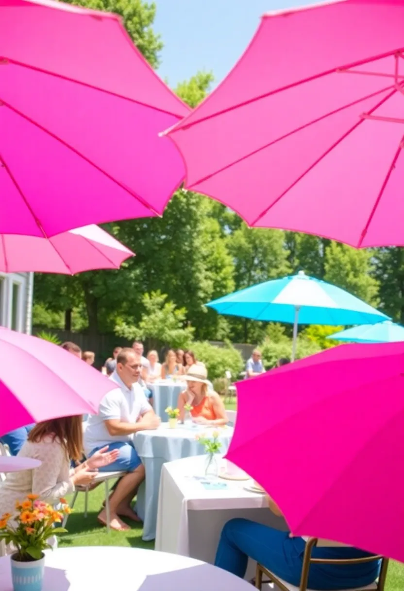 21 Gender Reveal Party Decorations That Will Make You the Host of the Year! (You Won't Believe #9!) - 19. Colorful Umbrellas