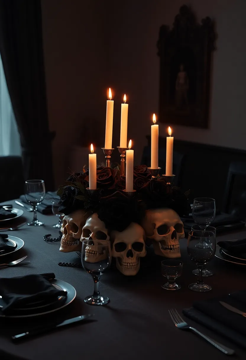 21 Halloween Party Decor Ideas That'll Make Your Guests Scream in Delight! - 19. Terrifying Table Centerpieces