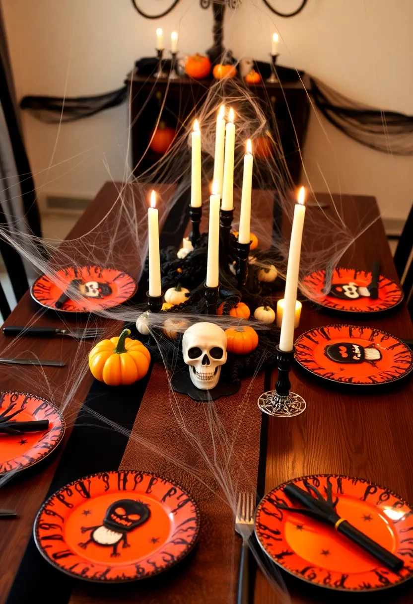 21 Halloween Party Decor Ideas That'll Make Your Guests Scream in Delight! - 3. Festive Table Settings