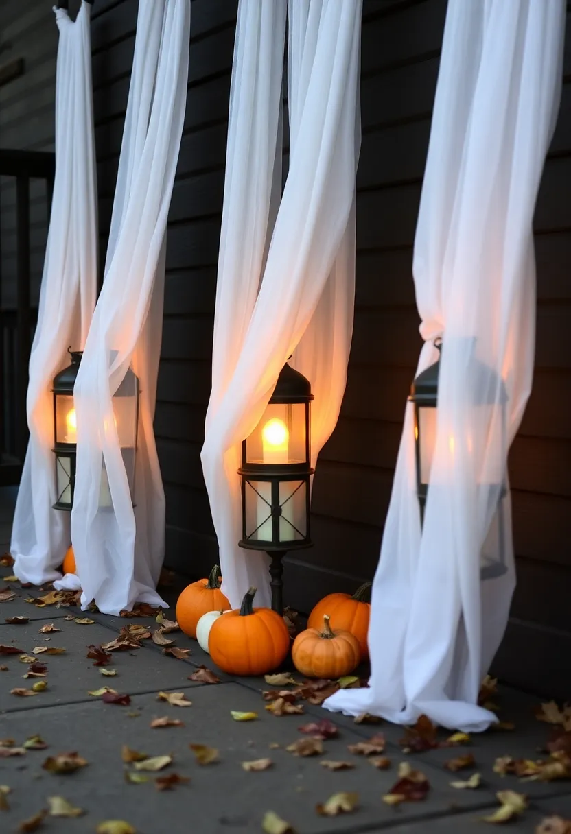 21 Halloween Party Decor Ideas That'll Make Your Guests Scream in Delight! - 1. Ghostly Lanterns