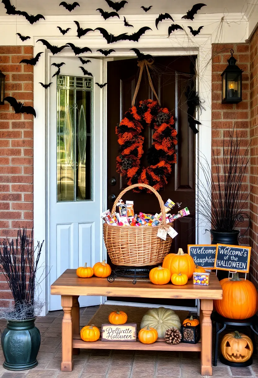 21 Halloween Party Decor Ideas That'll Make Your Guests Scream in Delight! - 15. Themed Entryway Displays