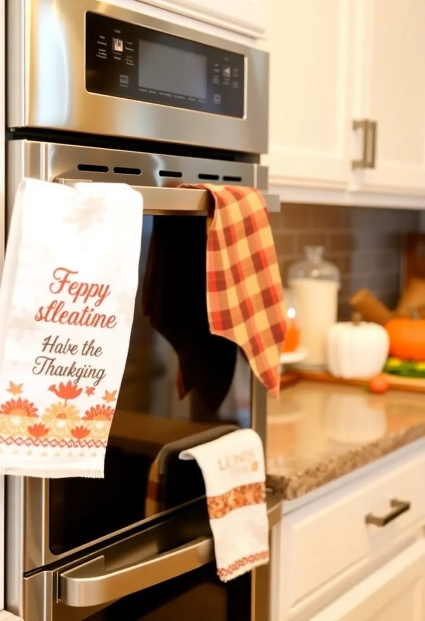 21 Thanksgiving Decorations That Will Transform Your Home into a Festive Wonderland! - 18. Thanksgiving-Themed Kitchen Towels