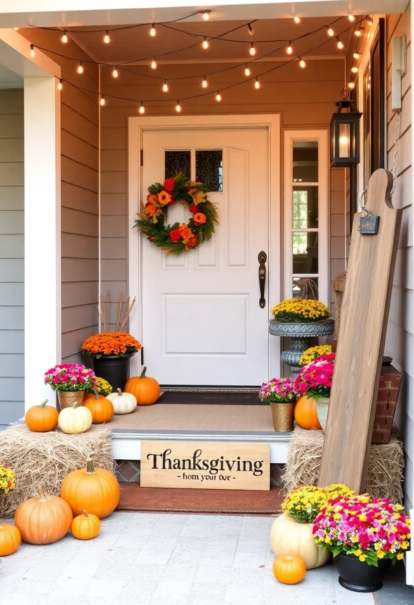 21 Thanksgiving Decorations That Will Transform Your Home into a Festive Wonderland! - 15. Festive Outdoor Decor