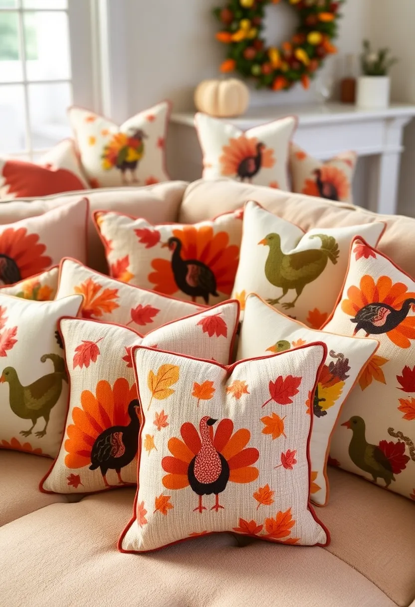 21 Thanksgiving Decorations That Will Transform Your Home into a Festive Wonderland! - 12. Thanksgiving-Themed Pillows