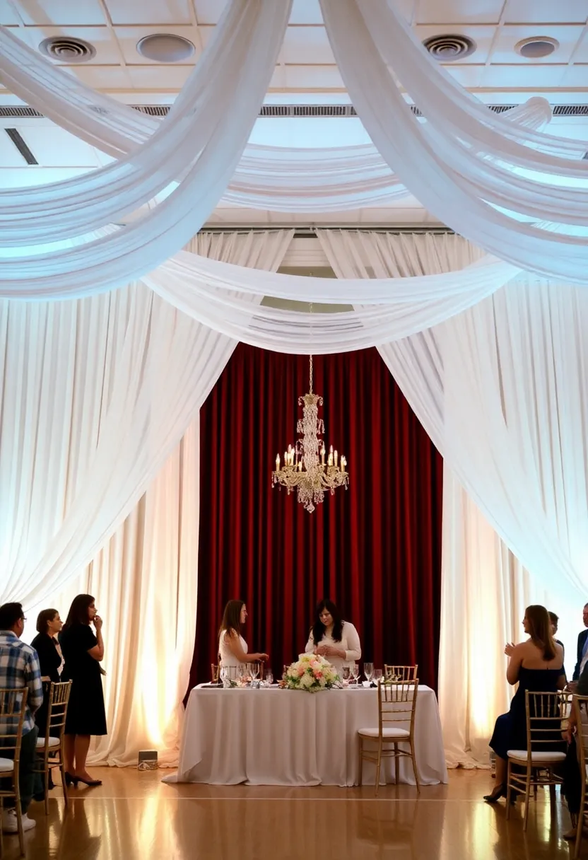 21 Stunning Bridal Shower Decoration Ideas That Will Leave Your Guests in Awe! - 20. Elegant Draping