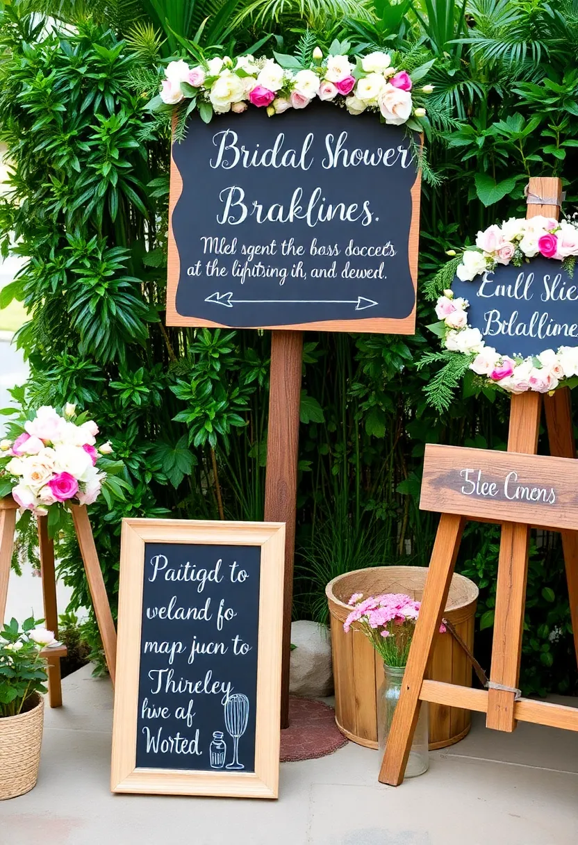 21 Stunning Bridal Shower Decoration Ideas That Will Leave Your Guests in Awe! - 11. Charming Signage