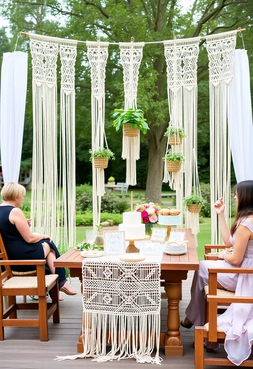 21 Stunning Bridal Shower Decoration Ideas That Will Leave Your Guests in Awe! - 7. Trendy Macramé Decor