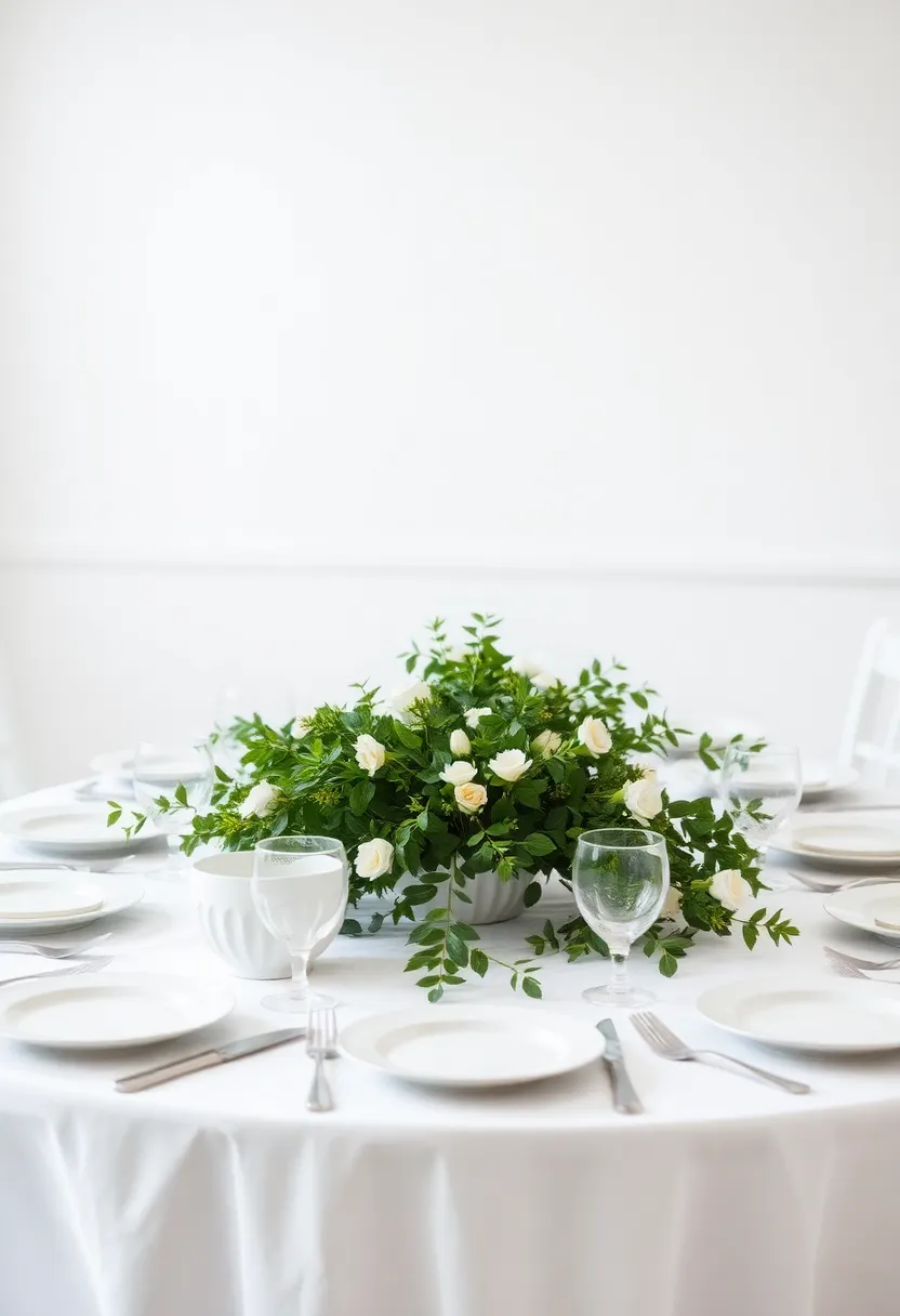 21 Stunning Table Decorations That Will Elevate Your Home Style! - 14. Timeless White and Green