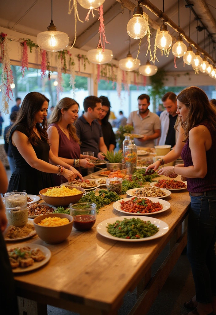 18 Unique Wedding Reception Decorations That Will Leave Everyone Talking (Check Out #7!) - 5. Interactive Food Stations
