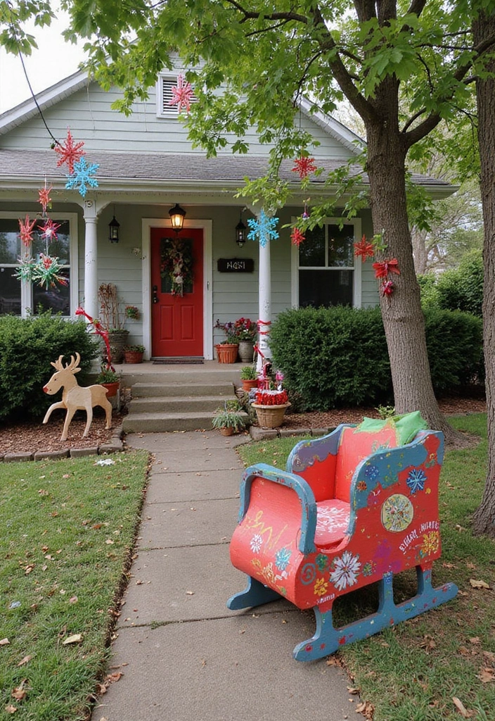 20 Outdoor Christmas Decorations That Will Make Your Neighbors Envy Your Holiday Spirit! - 3. Festive DIY Yard Art