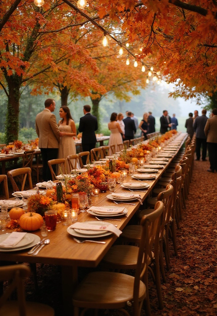 18 Unique Wedding Reception Decorations That Will Leave Everyone Talking (Check Out #7!) - 13. Seasonal Decor Themes