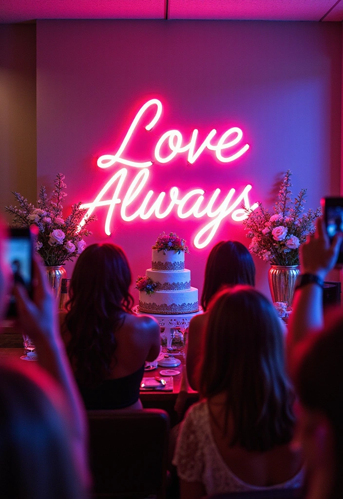 18 Unique Wedding Reception Decorations That Will Leave Everyone Talking (Check Out #7!) - 9. Custom Neon Signs