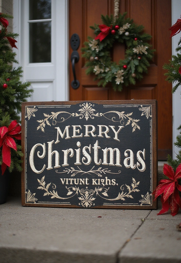 20 Outdoor Christmas Decorations That Will Make Your Neighbors Envy Your Holiday Spirit! - 18. Unique Christmas Signs