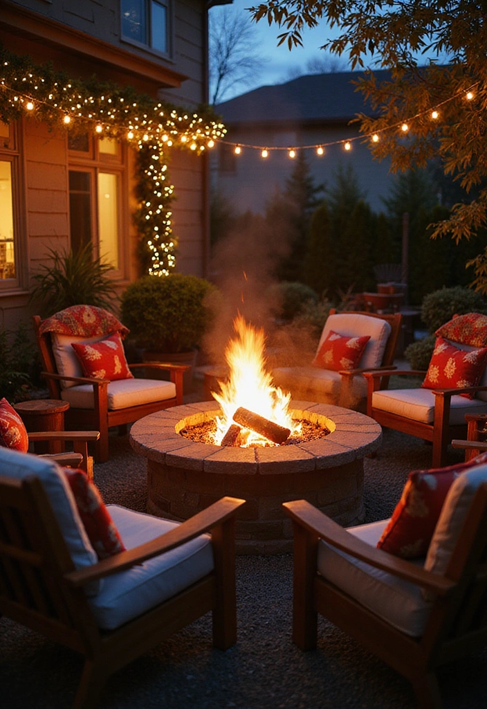20 Outdoor Christmas Decorations That Will Make Your Neighbors Envy Your Holiday Spirit! - 7. Cozy Fire Pits
