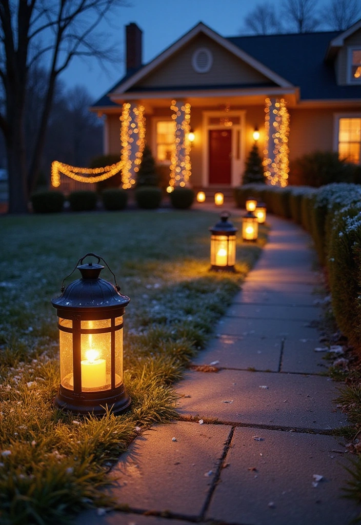 20 Outdoor Christmas Decorations That Will Make Your Neighbors Envy Your Holiday Spirit! - 5. Glowing Pathway Lights