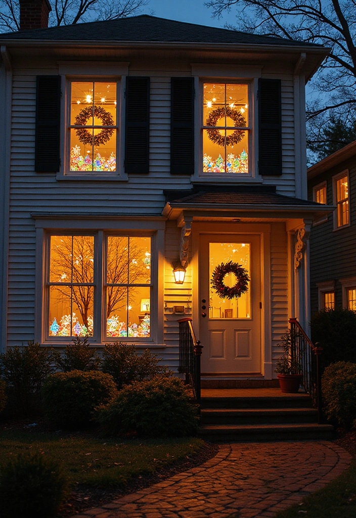 20 Outdoor Christmas Decorations That Will Make Your Neighbors Envy Your Holiday Spirit! - 9. Jolly Window Displays