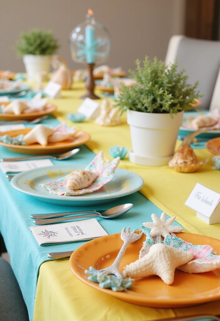 15 Epic Pool Party Decorations That Will Make Your Bash Unforgettable! - 8. Themed Table Settings