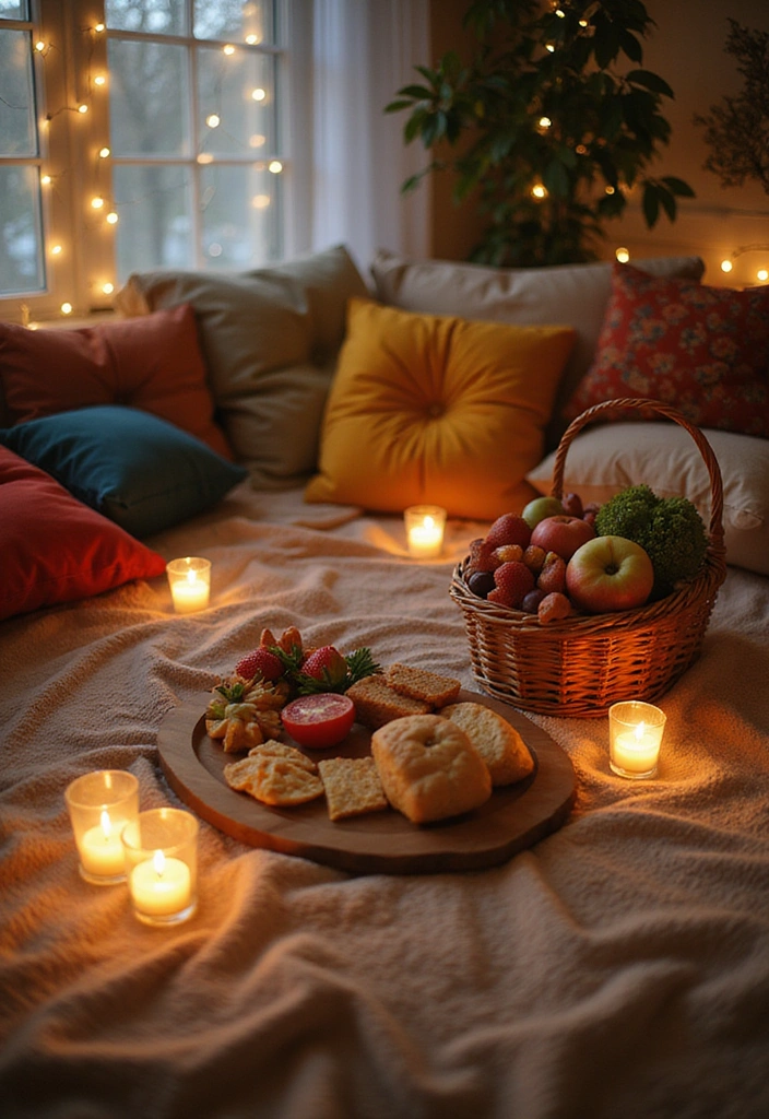 12 Stunning Anniversary Decoration Ideas at Home That Will Leave You Speechless! - 4. Cozy Picnic Indoors