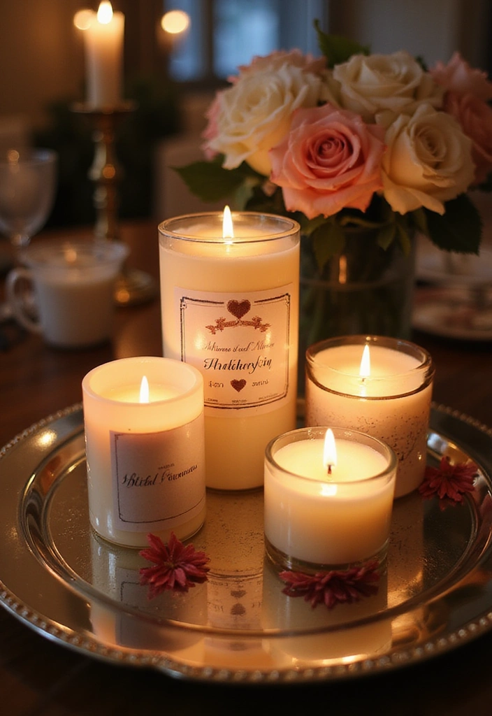 12 Stunning Anniversary Decoration Ideas at Home That Will Leave You Speechless! - 5. Personalized Candle Display