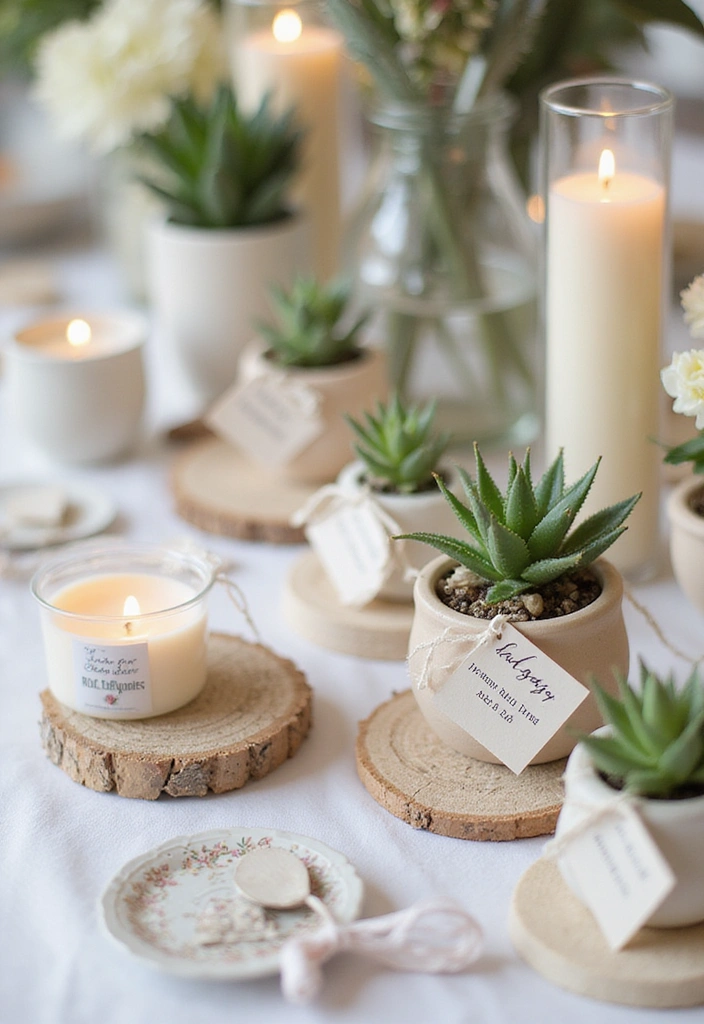 12 Stunning Indoor Wedding Reception Decorations That Will Take Your Breath Away! - 9. Personalized Favors as Decor
