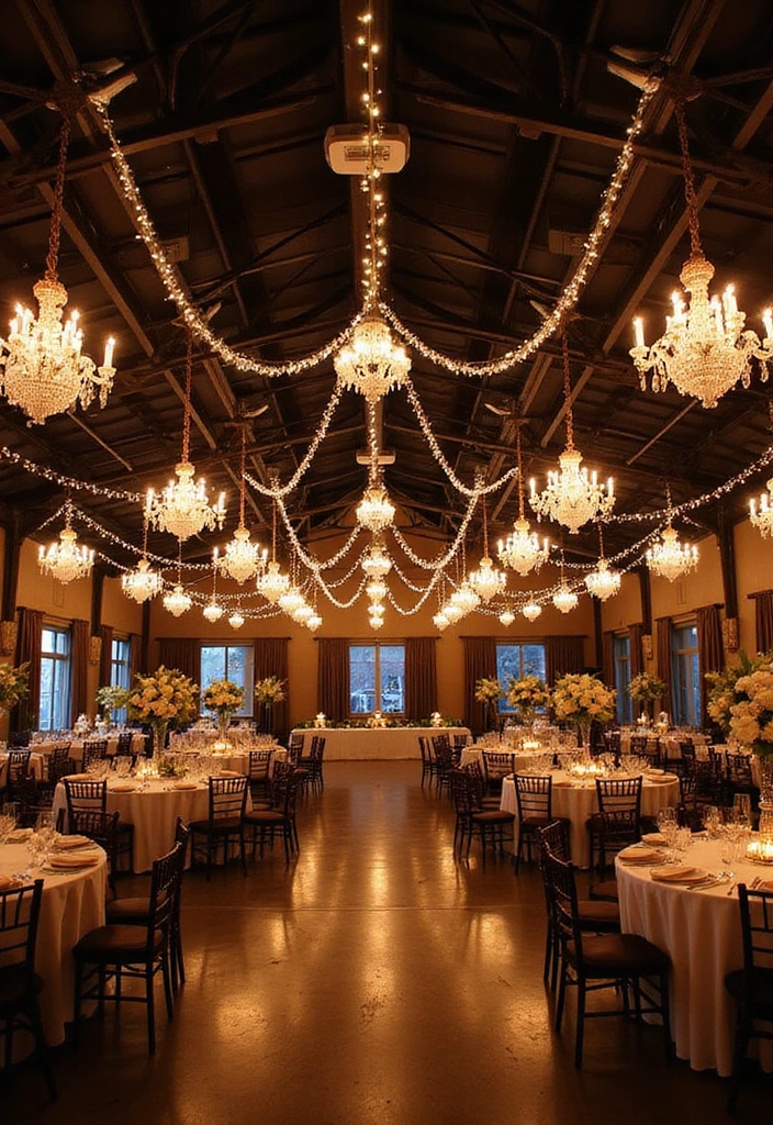 12 Stunning Indoor Wedding Reception Decorations That Will Take Your Breath Away! - 12. Elegant Lighting to Set the Mood