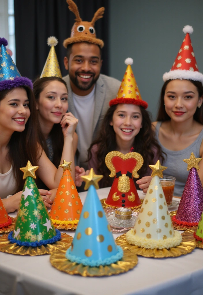 21 Birthday Decoration Ideas at Home That Will Wow Your Guests! - 8. Themed Party Hats