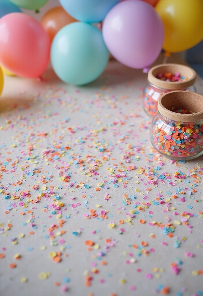 21 Birthday Decoration Ideas at Home That Will Wow Your Guests! - 12. Over-the-Top Confetti