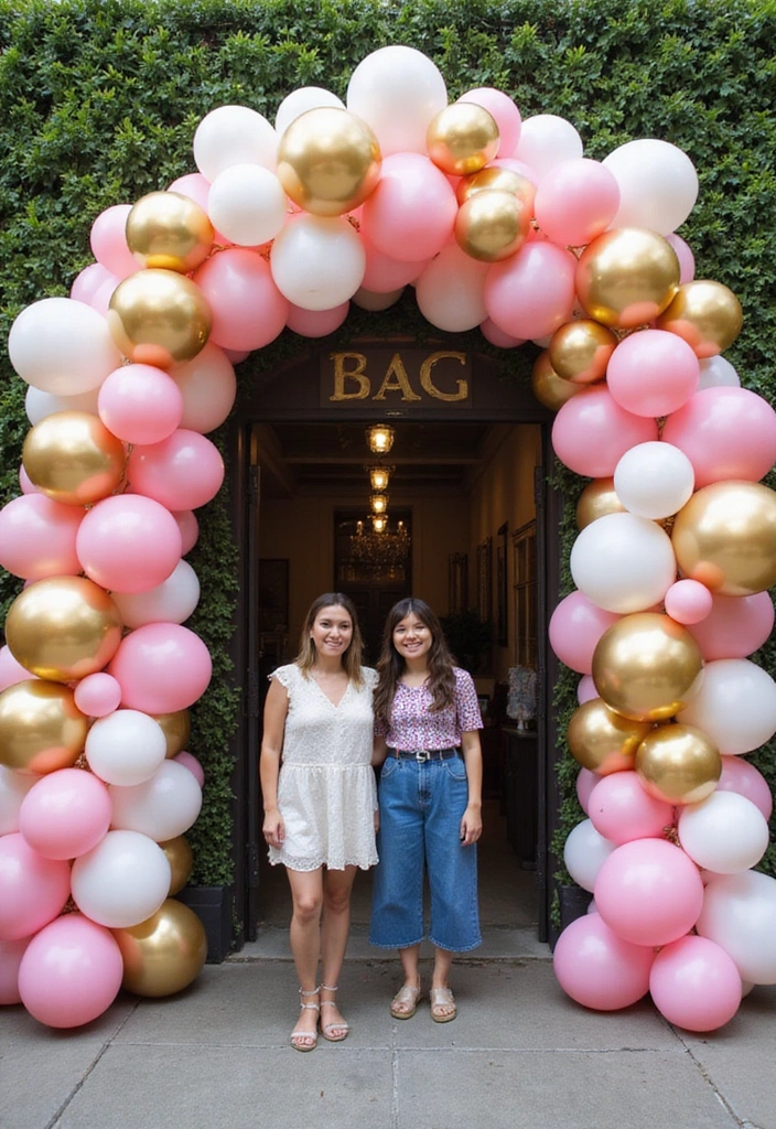 21 Sweet 16 Decorations That Will Make the Birthday Girl Feel Like a Queen! - 1. Balloon Arch Extravaganza