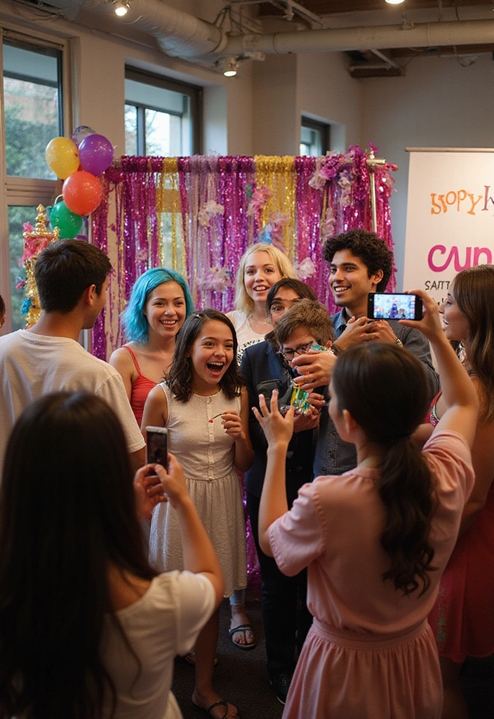 21 Sweet 16 Decorations That Will Make the Birthday Girl Feel Like a Queen! - 8. Fun Photo Booth Area