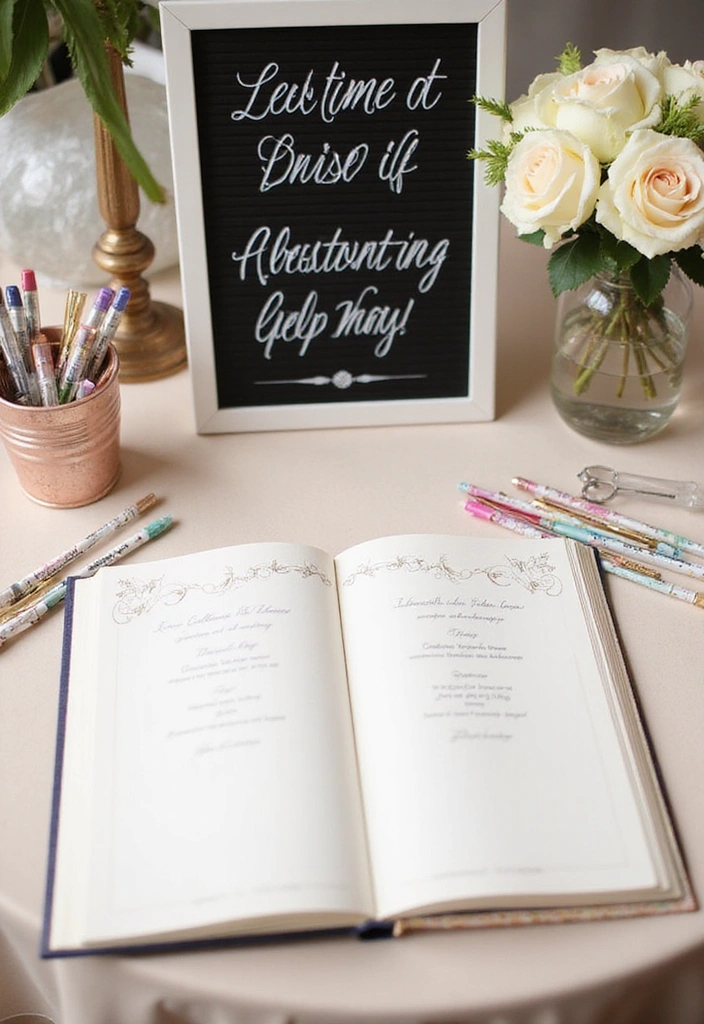 21 Sweet 16 Decorations That Will Make the Birthday Girl Feel Like a Queen! - 17. Personalized Guest Book